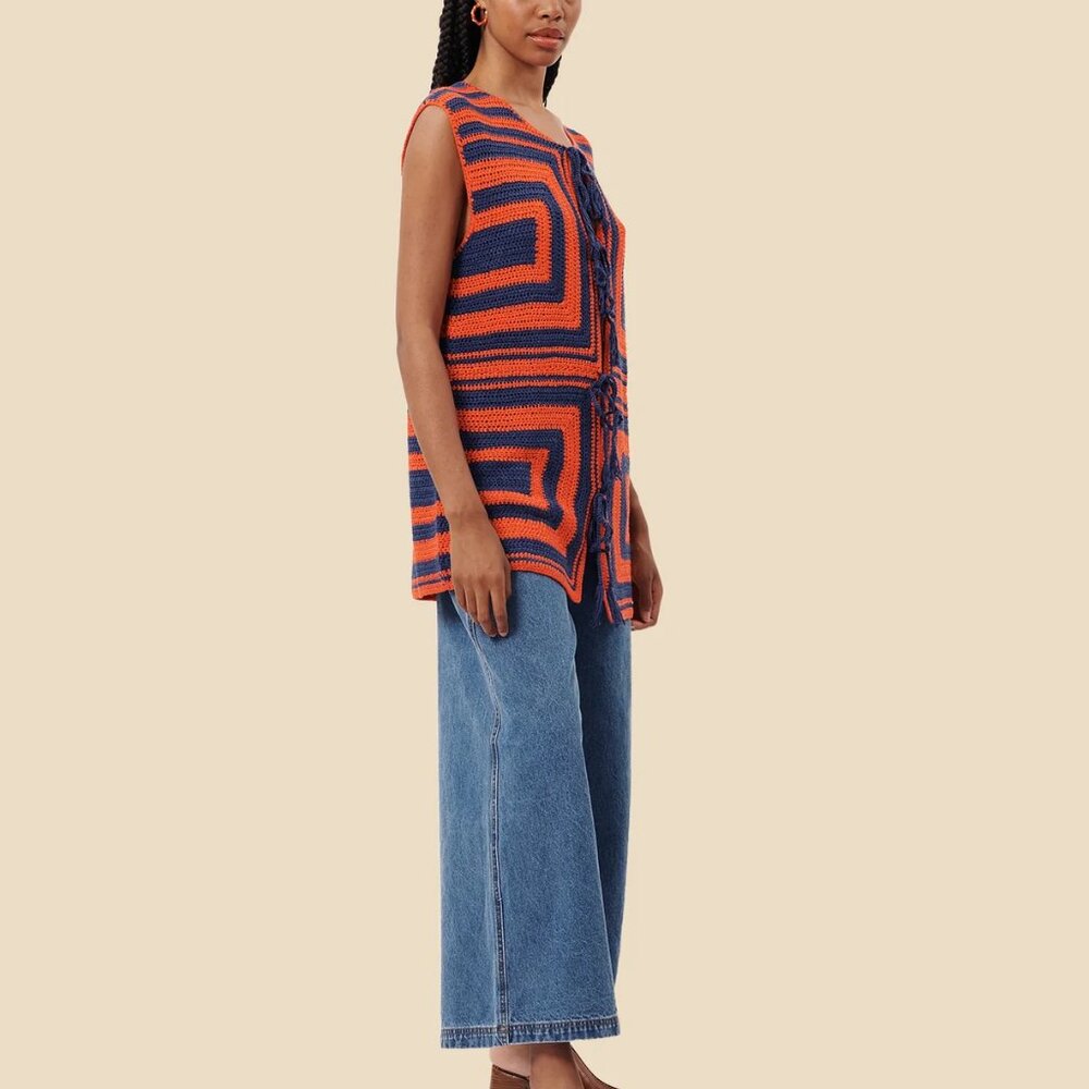 058 FRNCH Cybille Knitted Top (Anthropologie) NWT Oversized Small - Picture 7 of 14